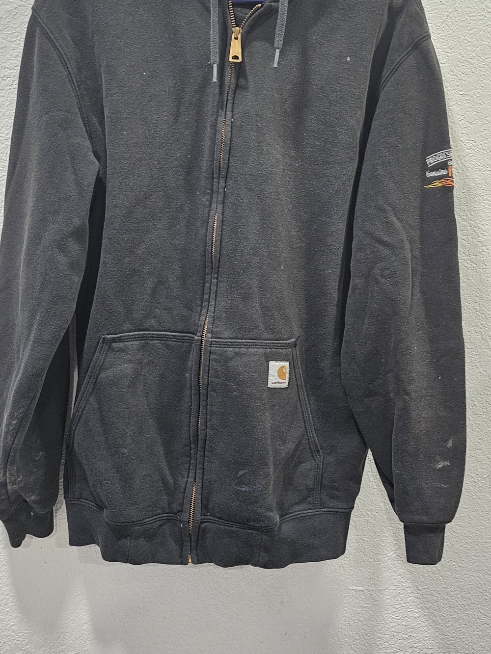 Carhartt Men's Black Zip-Front Work Hoodie